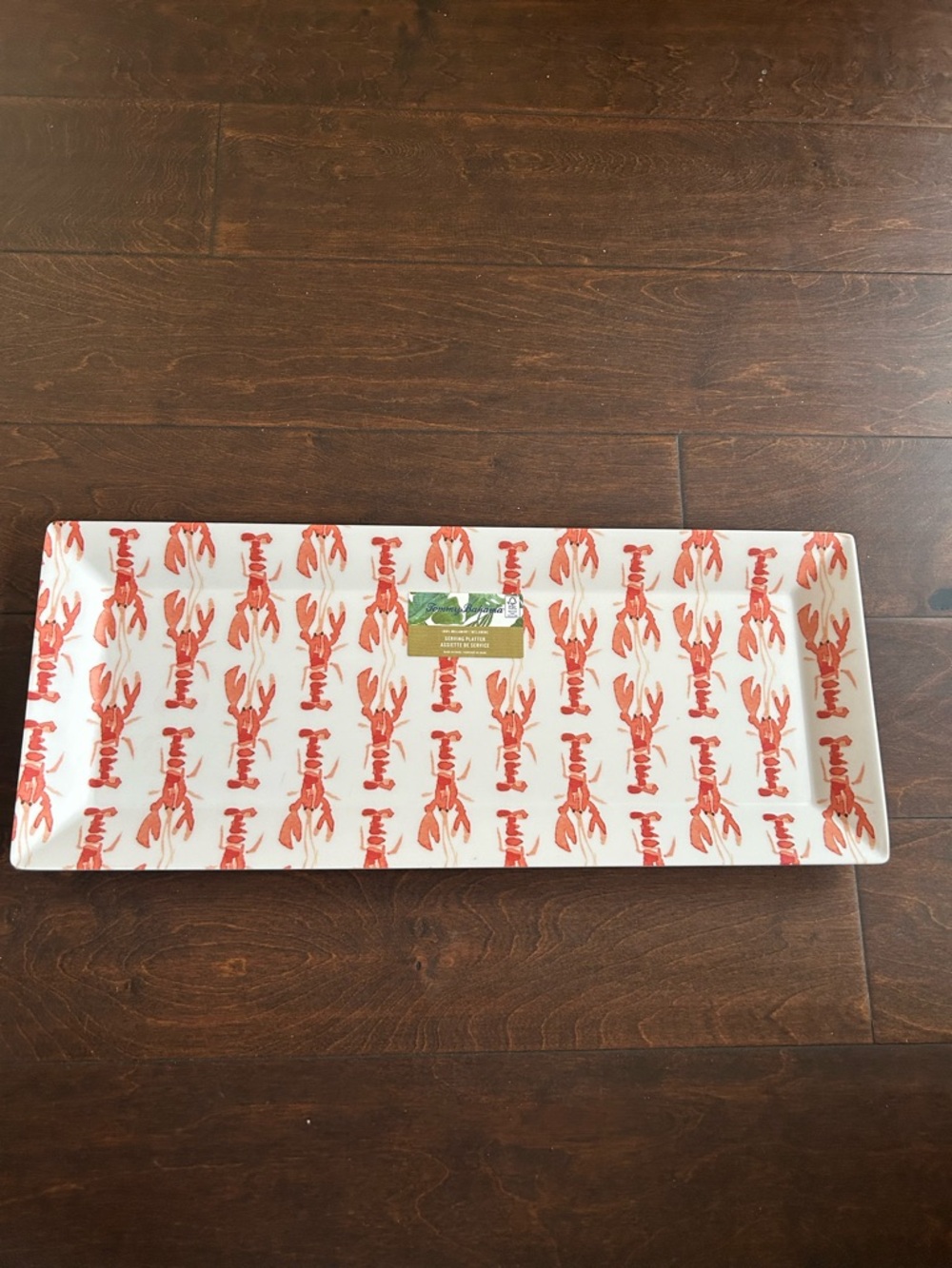 Tommy Bahama Lobster Melamine Platter New 19”x7.5”